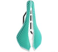 Hollow H ycomb - Sella per bicicletta, 140 mm, traspirante, per strada e montagna, con sollievo dalla pressione, leggera in TPE, per uomini e donne (verde smeraldo)