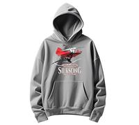 Hollow Knight Silksong Hornet Game Merch Felpa con cappuccio invernale Cosplay Unisex Casual Streetwear Felpe Top, grigio, XL