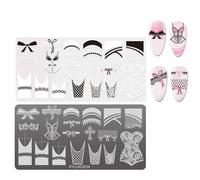 Hollow Lines Nails Art Stamping Template Flowers Manicure Print French Tip Plates Art Stamp Tool French Template Flowers Stencil Stamp Lines Plates