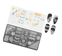 Hollow Lines Nails Art Stamping Template Flowers Manicure Print French Tip Plates Art Stamp Tool French Template Flowers Stencil Stamp Lines Plates