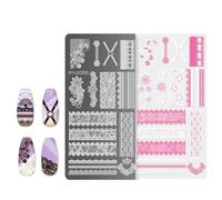 Hollow Lines Nails Art Stamping Template Flowers Manicure Print French Tip Plates Art Stamp Tool French Template Flowers Stencil Stamp Lines Plates