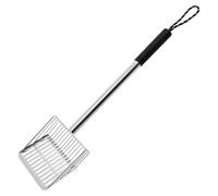 Hollow Out Fire Pit Sifter Tools with Long Handle, Ash Sifter, Metal Charco | Slotted Strainer Head, Camping Backyard Tool, Fireplace Shovel with Heat Resistant Iron Alloy, BBQ Grill Strainer