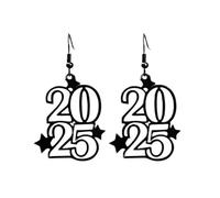 Hollow Star E 2025 Numero Orecchini di Goccia Per Le Donne Festival Orecchini Pendenti Leggero Capodanno Earwear Accessori