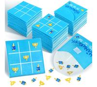 Hollowfly 30 pezzi Tic Tac Toe Game Bulk Hanukkah feltro gioco da tavolo mini gioco da tavolo strategico per famiglia ebreo classico educativo Goodie Bag Stuffers festa di compleanno bomboniere regali