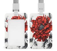 Holly Flower - Porta badge con clip retrattile, in stile vittoriano, con clip, per lavoro, ufficio, dottore, infermiere