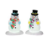 Lemax- Christmas Village Accessory-Cappello di Agrifoglio Pupazzo di Neve (Set da 2), 24965
