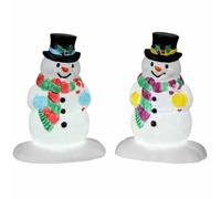 Holly hat snowman set of 2 Lemax Cod 24965