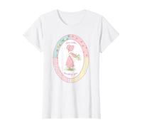 Holly Hobbie Classic Love Fa Crescere un'amicizia Maglietta, Donna, Bianco, L