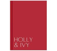 HOLLY & IVY Decorative Christmas Coffee Table Book: Large Red Hardcover Holiday Display Book for Home Décor, Mantel, Bookshelf & Shelf Styling - Matte Finish Blank Pages
