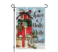 Holly Jolly Christmas Bandiera Robuste Bandiere Verticale Resistente Alle Intemperie Bandiere Per Decorazione Portico Casa 30X45Cm