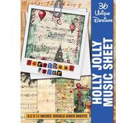 Holly Jolly Music Sheet: Elegant Seasonal Paper for Scrapbooks, Art Projects, Journaling, and Crafts