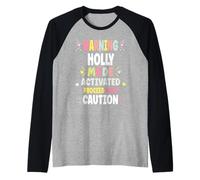 Holly Personalized Women's Gift Custom Holly Maglia con Maniche Raglan