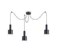 Sospensione Moderna Holly Metallo Nero 3 Luci E27