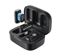 Hollyland LARK A1 Duo - Mini microfono wireless per iPhone 15/16 e Android (2 TX + RX USB-C + custodia di ricarica), microfono magnetico per YouTube, TikTok, podcast, interviste (Nero)