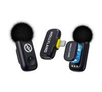 Hollyland LARK A1 Mini Duo - Mini microfono wireless per iPhone 14/13/12 (2 TX +