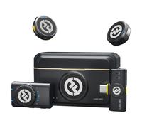 Hollyland Lark M2 - Mini microfono wireless combinato per fotocamera, iPhone, Android e PC, 48 kHz/24 bit, ENC anti-rumore, 40 ore, microfono a risvolto per livestream, vlog (2TX+2RX+custodia di