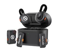 Hollyland Lark M2S Ultimate Combo (Camera RX+Lightning RX+Type-C RX) Microfono Lavalier wireless per iPhone/Camera/Android/PC, microfono compatto, clip in titanio, cancellazione del rumore, Vlog