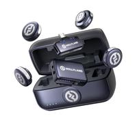 Hollyland Lark M3 (4TX+Camera RX+USB-C RX) Microfono Wireless | Audio Dettagliato, 4 Tracce Indipendenti, 48 h, Cancellazione Rumore AI, Voice Tuning, Camera/iPhone/Android/Vlog/Streaming
