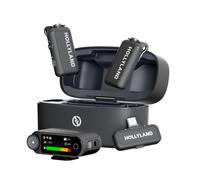 Hollyland LARK MAX 2 Combo Microfono Lavalier Wireless, Cancellazione del Rumore AI, Audio Full-Chain a 32 bit, Portata 340 m, Microfono per iPhone, Android, fotocamera (2TX +2RX+Custodia di Ricarica)