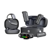 Hollyland LARK MAX 2 Ultimate Combo Microfono Wireless, Cancellazione del Rumore Tramite IA, Monitoraggio Audio Wireless, Audio Full-Chain a 32 bit (2TX+2RX+OWS+Custodia di Ricarica)