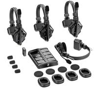 Hollyland Solidcom C1 Set Intercom Wireless Full-Duplex 350m Portata per 4 Persone Comunicazione Team Produzione Cuffie Professionali Single-Ear con 1 Cuffia Master e 3 Cuffie a Distanza (4S)