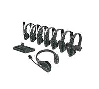 Hollyland Solidcom C1 Set Intercom Wireless Full-Duplex 350m Portata per 8 Persone Comunicazione Team Produzione Cuffie Professionali Single-Ear con 1 Cuffia Master e 7 Cuffie a Distanza (8S)