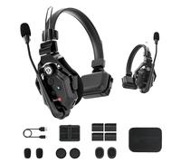 Hollyland Solidcom C1 System Intercom Wireless Full-Duplex 350m Portata per 2 Persone Comunicazione Team Produzione Cuffie Professionali Single-Ear con 1 Cuffia Master e 1 Cuffia a Distanza (2S)