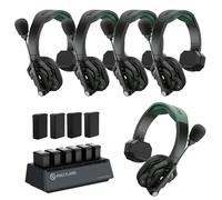 Hollyland Solidcom SE PRO Sistema interfono wireless con cancellazione del rumore ENC per 4 utenti, con portata di 400 metri e auricolare singolo da 3,5 mm (versione da 1,9 GHz)