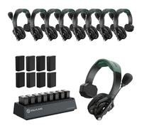 Hollyland Solidcom SE PRO Sistema interfono wireless con cancellazione del rumore ENC per 4 utenti, con portata di 400 metri e auricolare singolo da 3,5 mm (versione da 1,9 GHz)