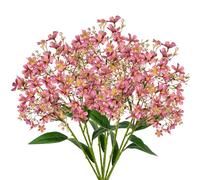 Hollyone 3 pezzi di fiori selvatici artificiali rosa fiori finti con steli lunghi 27,6 pollici, fiori finti decorativi per decorazioni per la casa, cucina, soggiorno, camera da letto, fai da te, matri