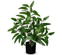 Hollyone Pianta di eucalipto artificiale in vaso, 50 cm, verde finto per interni ed esterni, piante finte per soggiorno, bagno, tavolo, cucina, balcone, ufficio, decorazioni per la casa