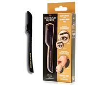 Hollywood Browzer Rasoio per Dermaplaning Viso Donna, Rimuove Peli e Cellule Morte Senza Dolore, per Viso e Corpo, Lama in Acciaio Inox, Manico Ecologico, Custodia Protettiva inclusa (Nero)