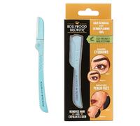 Hollywood Browzer Rasoio per Dermaplaning Viso Donna, Rimuove Peli e Cellule Morte Senza Dolore, per Viso e Corpo, Lama in Acciaio Inox, Manico Ecologico, Custodia Protettiva inclusa (Acquamarina)