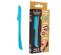 Hollywood Browzer Rasoio per Dermaplaning Viso Donna, Rimuove Peli e Cellule Morte Senza Dolore, per Viso e Corpo, Lama in Acciaio Inox, Manico Ecologico, Custodia Protettiva inclusa (Opale blu)