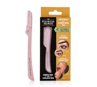 Hollywood Browzer Rasoio per Dermaplaning Viso Donna, Rimuove Peli e Cellule Morte Senza Dolore, per Viso e Corpo, Lama in Acciaio Inox, Manico Ecologico, Custodia Protettiva inclusa (Citrino)