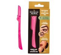 Hollywood Browzer Rasoio per Dermaplaning Viso Donna, Rimuove Peli e Cellule Morte Senza Dolore, per Viso e Corpo, Lama in Acciaio Inox, Manico Ecologico, Custodia Protettiva inclusa (Zaffiro rosa)
