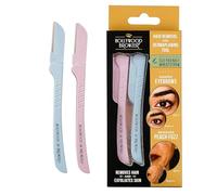 Hollywood Browzer Set da 2 Rasoi per Dermaplaning Viso Donna, Rimuove Peli e Cellule Morte Senza Dolore, Viso e Corpo, Lama in Acciaio Inox, Custodia Protettiva inclusa (Acquamarina e Quarzo Rosa)