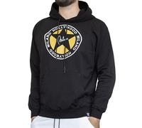 HOLLYWOOD MILANO - Felpa in Cotone Leggero con Cappuccio, Tasca Frontale a Marsupio, Felpa della Tuta Uomo in Cotone, Sportiva, Casa, Palestra, Jogging, Tempo Libero (Nero/XXL)