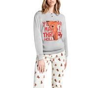 HOLLYWOOD MILANO Pigiama Donna Invernale in 100% Cotone Interlock