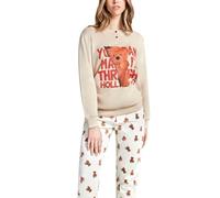 HOLLYWOOD MILANO Pigiama Donna Invernale in Cotone Interlock, Art. FR45762 Corda L