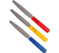 Holmer Set di 3 lime per dadi affusolate a doppio bordo per scanalatura dei tasti, strumenti da liutaio per chitarra elettrica.