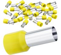 HOLMOL Manicotti terminali 6 mm², 150 pezzi 6 mm2 terminali isolati 6 mm2 x 12 mm, morsetti terminali 6 mm2 lunghi, set di terminali per collegamento filo (6 mm² x 12 mm)