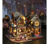 Holo Magic City ES012 - Kit per casa in miniatura per adulti, mini casa delle bambole in legno per compleanno, Natale, Holo Magic City