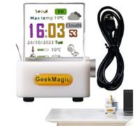 Hologram Clock, WiFi Desk Clock, Photo Display, Trasparente Digital Clock, WiFi Desk Clock Trasparente Digital Clock with Real-Time Weather Station and Photo Album
