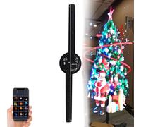 Hologram LED Fan Projector, Hologram Christmas Tree, Hologram Fan, Hologram Projector,with Remote Control++WiFi,Holographic Video Advertising Projector for Shop,Bar,Christmas Part-y
