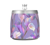 Hologram Magic Calla Lily Posacenere in Acciaio Inox con Coperchio per Patio Balcone Interno Unico Senza Fumo Heavy Outdoor Posacenere per Gli Amanti dei Sigari Fumatori ceniceros para exteriores de
