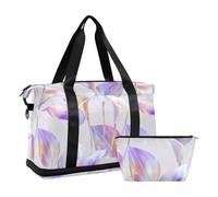 Hologram Wild Calla Lily, borsa da viaggio grande, impermeabile, da palestra, con tracolla regolabile, per viaggi di lavoro
