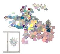 Holographic Acrylic Sheets - Rainbow Acrylic Squares, Double Sided Iridescent Sheets | 3x3 Colorful DIY Craft Material For Light And Shadow Art, Decorative Paintings, Party Displays, 50*PCs