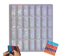 Holographic Chocolate Mold,holographic Moulds Chocolate,Holographic Silicone Mold with 28 Small Grids,easy Release Deep Thick Molds,Reusable DIY Baking Wax Melts-C