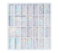 Holographic Chocolate Molds, 2026 New Deep Chocolates Bar Mold, Resin Silicone Chocolate Candy Bar Deep Easy Release Thick Mold for Reusable DIY Baking Wax Melts, Christmas Wax Bar Gifts